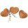Small wooden hand flatterer heart made of oiled cherry 3 x 2.5 x 2 cm