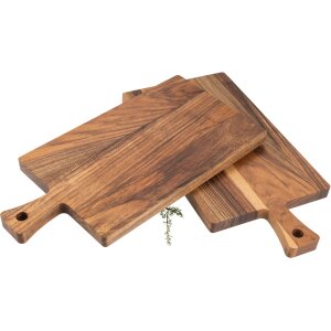 Schneidebrett mit Griff - Nussbaum geölt - 40 x 20 x 2 cm FSC®