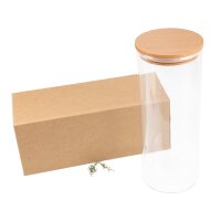 Vorratsglas mit Holzdeckel aus FSC® Buche - Höhe...