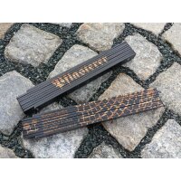 2 meter folding rule / meter stick - black lacquered - with angle indicator and locking mechanism