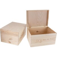 Holz Kiste Organizer mit Klappdeckel - 40x30x23cm -...