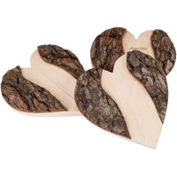 Rustic decorative heart made of alder | Partly with bark...