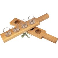 High-quality liquor rack made of plain oiled oak -...