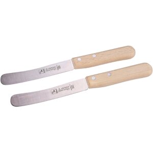 Brotzeitmesser / Frühstücksmesser mit Griff aus Buche - Buckelsmesser aus Solingen