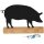 Holz Tischaufsteller aus Buche mit Kreidetafel - Schwein / Metzger Karte