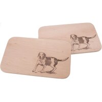 Schneidebrett FSC® Erle 26 x 15 cm - Hund -