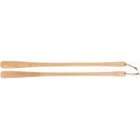 XXL Schuhlöffel aus geölter Buche 63 cm - Schuhanzieher mit Lederband