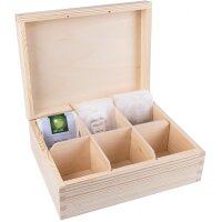 Fichtenholz Teebeutel-Organizer | 6 Fächer |...