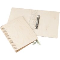 Birch wood ring binder with wooden hinge | DIN A5...