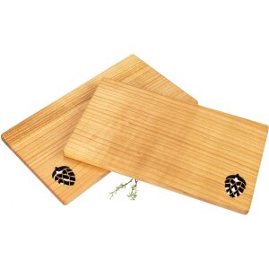 Cutting board made of oiled FSC® cherry wood - 26 x 15 x 1 cm - hop umbel