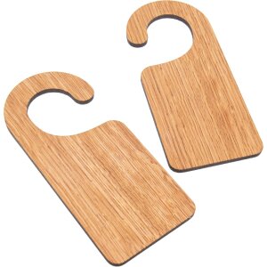 Holz-Türanhänger - Klinkenschild aus geölter Eiche - FSC® zertifiziert