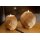 Oiled oak tealight holder set | diamond-cut balls with tealight in glass
