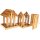 Larch Bird Feeder Oiled with Glass Arched Window 32 x 25 cm