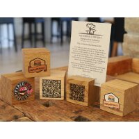 Oak Wood Cube with QR Code Print – Menu Holder for...