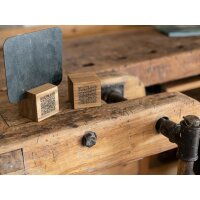 Oak Wood Cube with QR Code Print – Menu Holder for Digital Menus