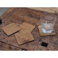 Massivholz Untersetzer aus Geöltem Eichenholz 95 x 3 mm