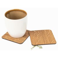 Solid wood coaster made of oiled oak wood 95x3 mm -...