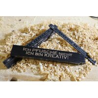 Ich pfusche nicht Zollstock - Schwarzer Meterstab