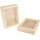 Holz Spardose Bilderrahmen mit Glas Einsatz und Münzschlitz - 21 x 16 x 4 cm