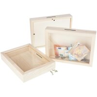 Money box picture frame with real glass and coin slot...