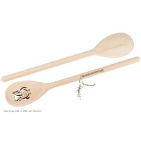 Customized wooden cooking spoon 30 cm oval with laser...