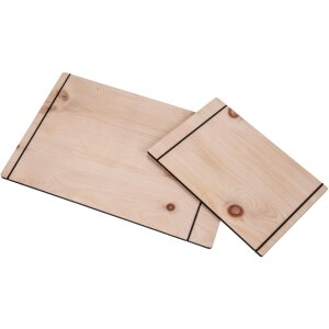 Wooden clipboard made from fragrant Swiss stone pine with elastic bands