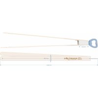 Personalized wooden barbecue tongs with bottle opener 43 cm - Incl. laser engraving up to 5 cm²