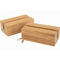 Tischaufsteller / Tischdisplay aus geöltem Eichenholz - massive Ausführung - 15 x 8 x 5,5 cm