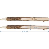 Personalized wooden branch ballpoint pen with laser...