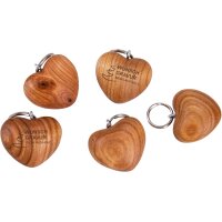 Herz Schlüsselanhänger aus Kirschholz – 4...