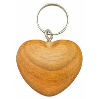 Heart Keychain – Cherry Wood 4 × 4 cm | With Custom Laser Engraving