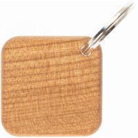 Square Keychain – FSC® Cherry Wood 4 × 4 cm | With Custom Laser Engraving