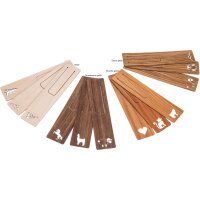 Personalized wooden bookmark with laser engraving