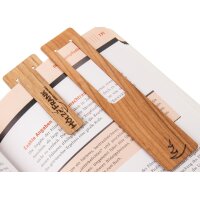 Personalized wooden bookmark with laser engraving