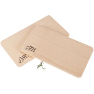 Personalisiertes Frühstücksbrettchen aus Buche - 26x15x1.2 cm mit Branding bis 100cm²