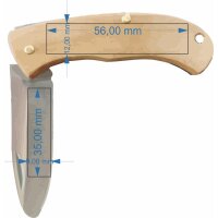 Personalized FSC® wooden pocket knife - folding knife...