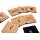 Personalized wooden coasters made of FSC® oiled oak with laser engraving up to 10 cm²
