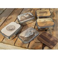 Stainless steel lunchbox 1200ml with personalized cutting board