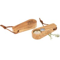Personalized bottle opener made of oiled oak with leather...