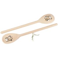 Holz Kochlöffel oval aus Buche – 30 cm –...