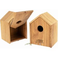 Personalized nesting box in plain oiled oak with laser...
