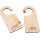 Individualized wooden door hanger made of Swiss stone pine - doorplate with laser engraving