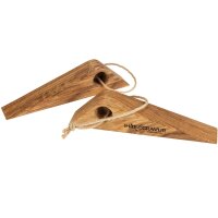 Personalized wooden doorstop in plain oiled oak with...