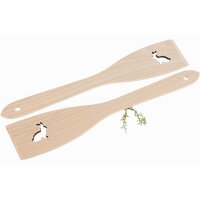 Beech wood spatula with laser cut-out - rabbit
