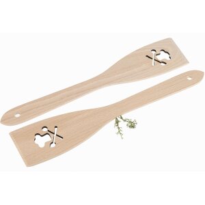 Beech wood spatula with laser cut-out - Chefs hat