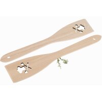 Beech wood spatula with laser cut-out - Chefs hat