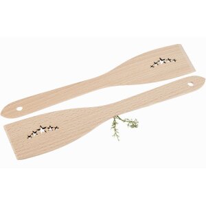 Beech wood spatula with laser cut-out - 5 star chef