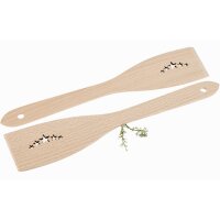 Beech wood spatula with laser cut-out - 5 star chef
