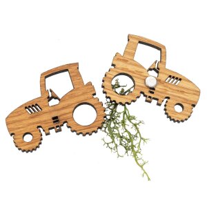Holz Magnet in Traktor Form | Eiche geölt FSC® zertifiziert