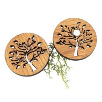Wood magnet in tree of life shape | oiled oak FSC®...